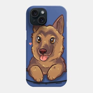 Pocket Cute German Shepherd Alsatian Dog Phone Case