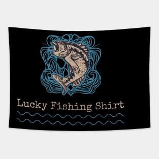 lucky fishing shirt Tapestry