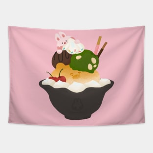 Bunny bingsu Tapestry