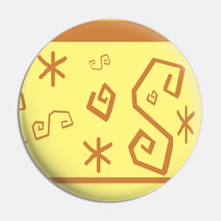Yellow Teacup Pattern Pin