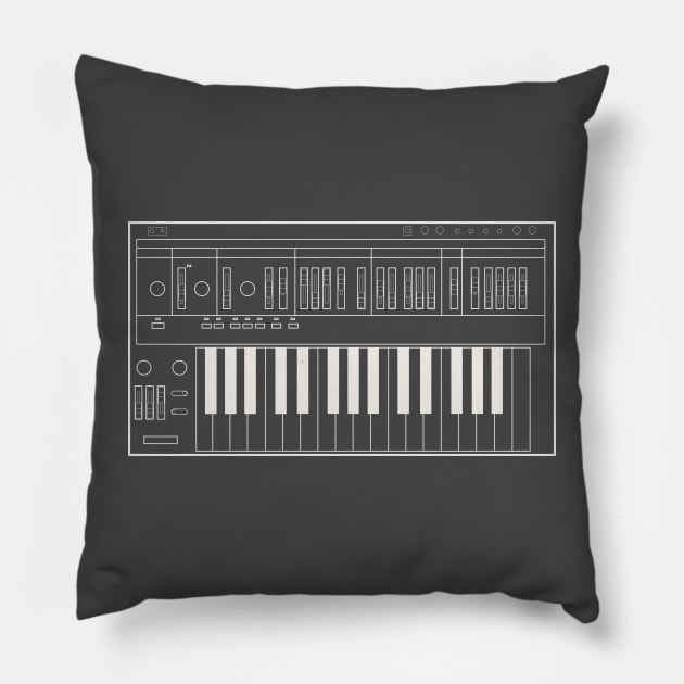 Roland SH-101 b Pillow by s0nicscrewdriver