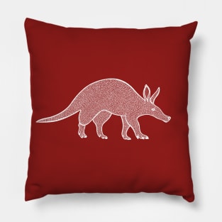 Aardvark - hand drawn African Animal ink art design Pillow