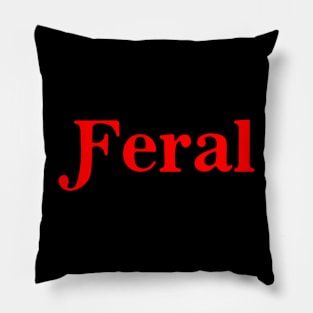 Feral girl summer Pillow