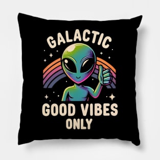 Galactic good vibes - Alien Pillow