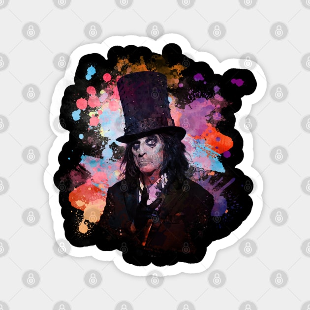 Alice Cooper - Watercolor Illustration Magnet by Punyaomyule