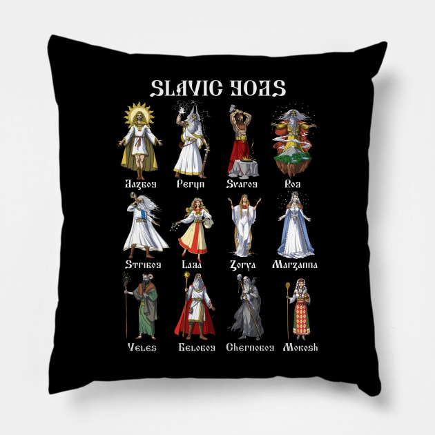 Slavic Mythology Gods Pillow by underheaven