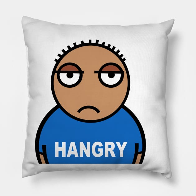 Hangry. hungry AND angry Pillow by Cheeky Greetings