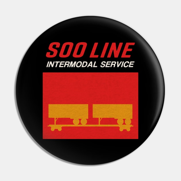 Soo Line Railroad Trailer Train Pin by Turboglyde