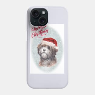 Tibetan Terrier Merry Christmas Santa Dog Phone Case