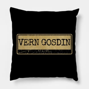 Aliska, text black retro Vern Gosdin Pillow