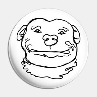 Scribbly Pittie TRANSPARENT Pin