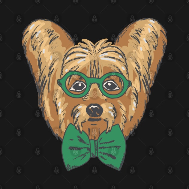 Yorkshire Terrier Hipster by okpinsArtDesign