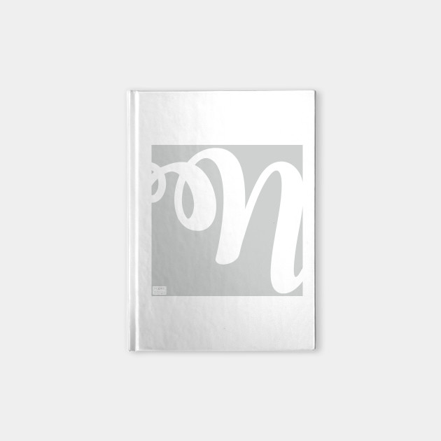 letter n elegant cursive calligraphy initial monogram cursive
