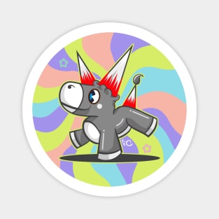 trippy drippy - Cute dark animal donkey Magnet