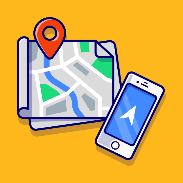 Maps Location And Phone Cartoon by Catalyst Labs