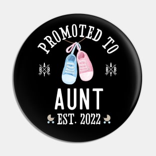 Promoted to Aunt Est 2022 Pin