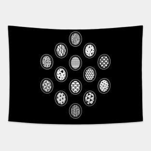 Monochrome Easter Geometry Tapestry