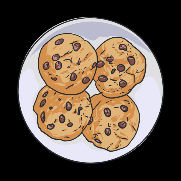 Chocolate Chip Cookies Biscuits Cookie by fromherotozero