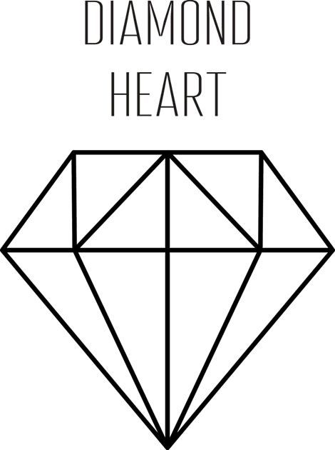 Diamond heart Kids T-Shirt by AliJun