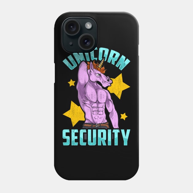 Unicorn Security Funny Costume Police Gifts Security Guard Phone Case by Proficient Tees