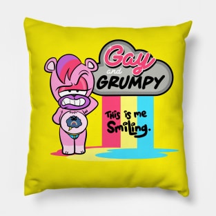 Gay & Grumpy smile Pillow