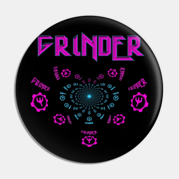 Grinder Heart Design T Shirt Pin by gard0399