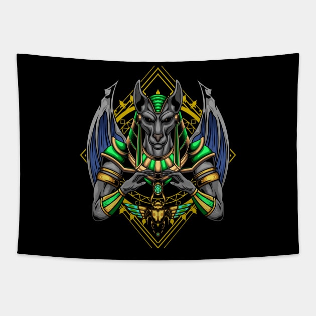 Anubis 1.3 Tapestry by Harrisaputra