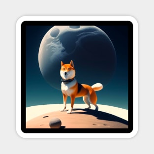 Shiba Inu to the Moon Magnet