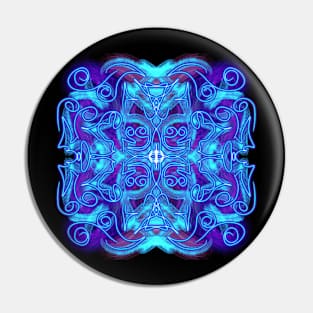 Blue doodles symmetry Pin