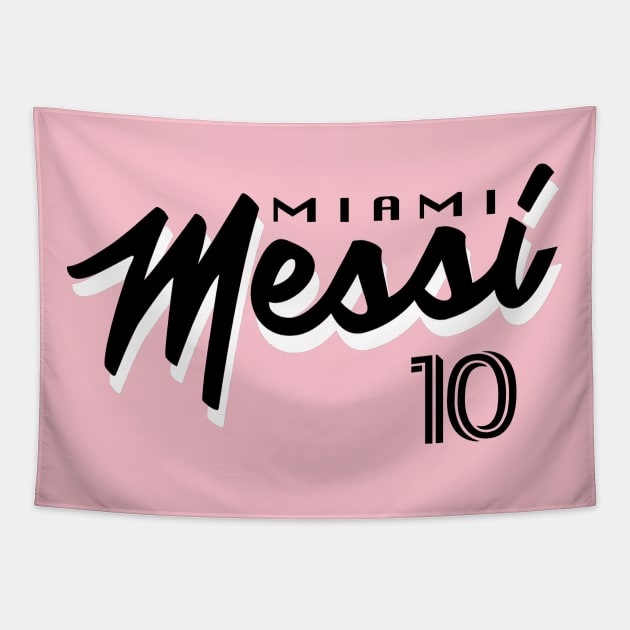 Inter Miami Messi Football Design Tapestry by FanSwagUnltd