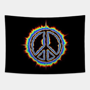 Psychedelic Peace sign Tapestry