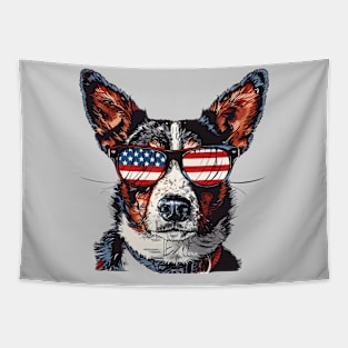 American 4th July Dog #10 Tapestry