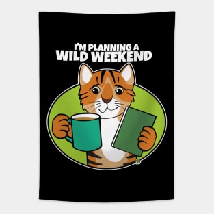 Coffee Books Tiger Wild Weekend Tapestry