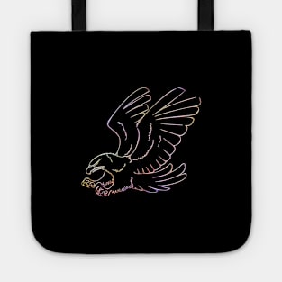 Eagle Bird Animal Wildlife Forest Nature Chrome Graphic Tote