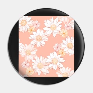 Daisies - White and Blush Pink Bloom Pin