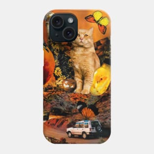 Orange Cat Peaceful Buddha Sunset Heaven Phone Case