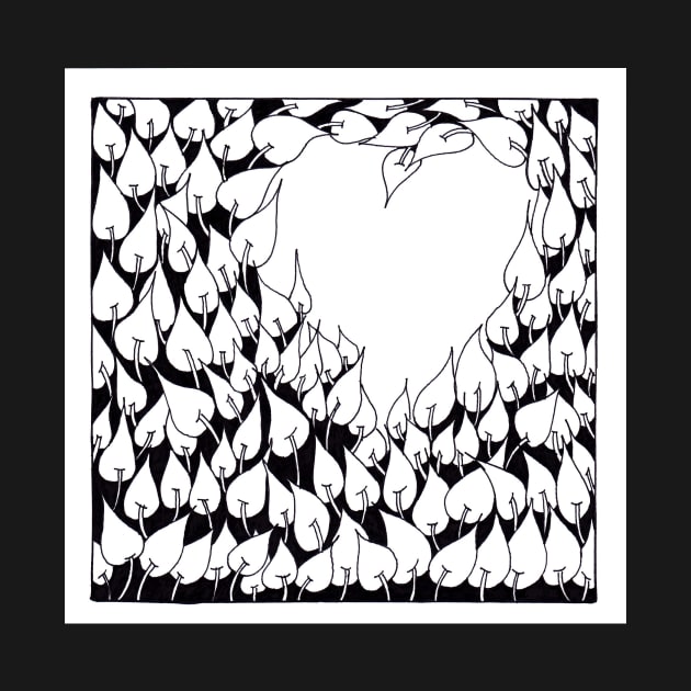 Heart Window of Leaves by Kate Pledger