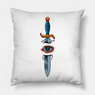 Eye Knife Tattoo Pillow