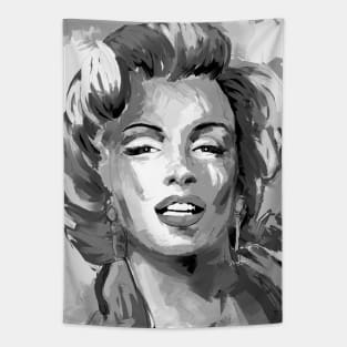 Marilyn Black and White 2 Tapestry