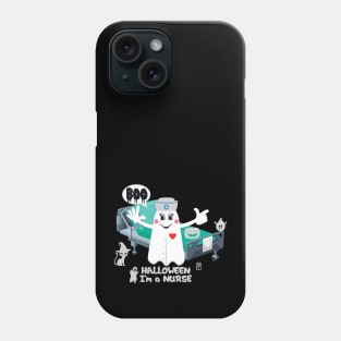 BOO Nurse dressed as a GHOST - cute Halloween Phone Case