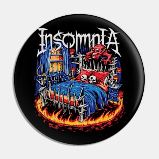 Infernal Insomnia: Welcome to the Abyss of Sleepless Nights Pin