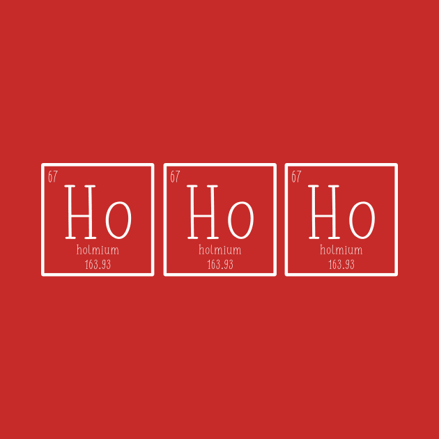 Ho Ho Ho Santa Christmas Science Chemistry Periodic Table of Elements by graphicbombdesigns