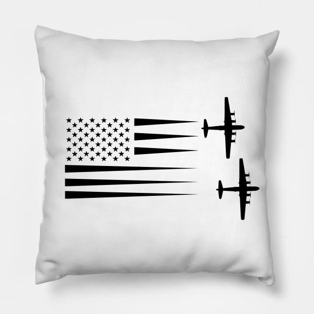 B-29 Super Fortress Pillow by Dirty Custard Designs 