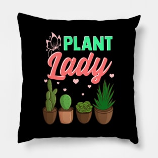 Cute & Funny Plant Lady Planting Gardening Pun Pillow