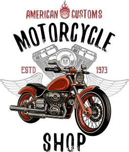 American Customs Moto Shop Magnet