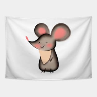 Cute Mouse Drawing Tapestry