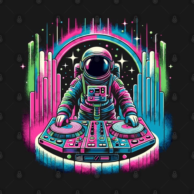 Retro Astronaut DJ Funny Astronaut by KsuAnn