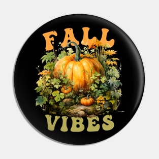 Fall Vibes: Pumpkin In Forest In Autumn Pin