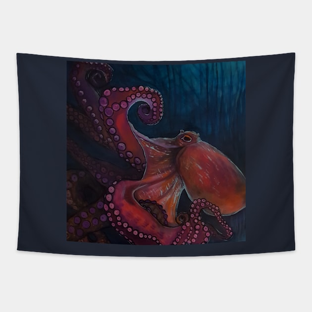 Giant Pacific Octopus Tapestry by StephaniePerryArt