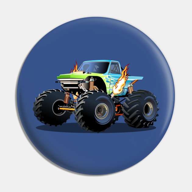 Cartoon Monster Truck Pin by Mechanik